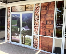 store front with window graphics printed vinyl